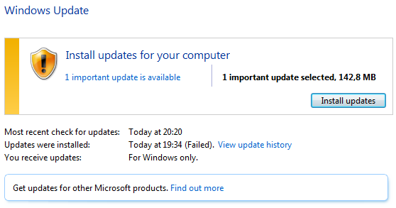 windows update error 8024200d